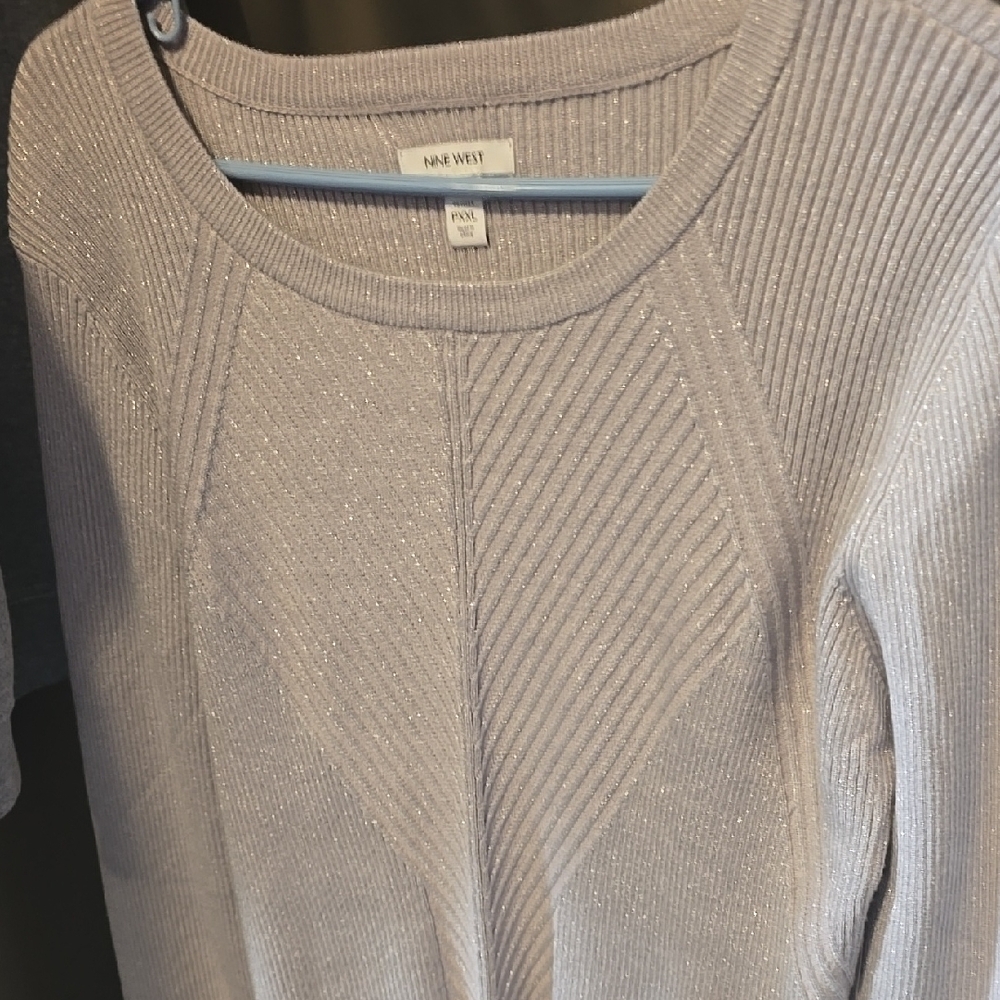 Nine West Gray Crew Neck Sweater